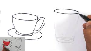 Free online coloring pages, drawing and games for kids. Easy Drawing With Oval Shape Cup Glass Drawing For Kids Children Beginner Youtube