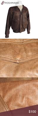 Burk S Bay Medium Brown 80 S Leather Bomber Jacket Leather Bomber Jacket Leather Bomber Bomber Jacket