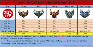 Các bậc được chia giống như game liên minh huyền thoại nhưng cũng có thêm một bậc mới có tên là lục bảo (nằm giữa bạch kim và kim cương) để chia kỹ năng rộng hơn. Cay Rank Lien Minh Huyá»n Thoáº¡i Ss5 Posts Facebook