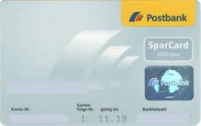 Bank Card Postbank Sparcard 3000 Plus Postbank Germany Federal Republic Col De Pl 0005 02