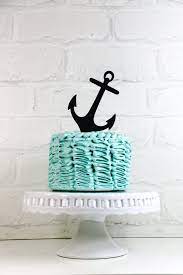 The customer had wanted something to do with nautical/sailor but girly. Anchor Cake Topper Anchor Wedding Cake Topper 1st Birthday Cake Topper Wedding Cake Toppers
