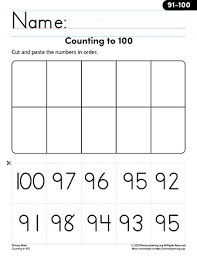 Once completed, choose the most interesting solution and . Counting 91 100 Worksheet Primarylearning Org