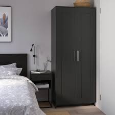 Brimnes Wardrobe With 2 Doors Black 30 3 4x74 3 4 Ikea In 2021 Brimnes Wardrobe Ikea Brimnes Wardrobe Black Bedroom Decor