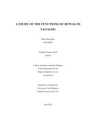 Pdf A Study Of The Functions Of Huwag In Tagalog Maira Matsushita Academia Edu