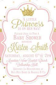 Little Princess Baby Shower Invitation Pink And Gold Etsy Baby Shower Princess Theme Princess Baby Shower Invitation Princess Shower