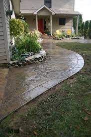 Ryan Job Seamless Stamped Concrete Patio And Sidewalk With Segmented Hand Tooled Border Pebble Concrete Patio Designs Concrete Patio Stamped Concrete Patio
