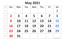There are 52 weeks in 2021. Free May 2021 Calendar With Week Numbers