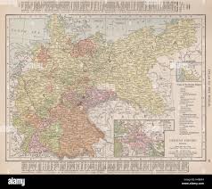 GERMANY EMPIRE. Prussia Poland Alsace Lorraine. Berlin. RAND MCNALLY 1912  map Stock Photo
