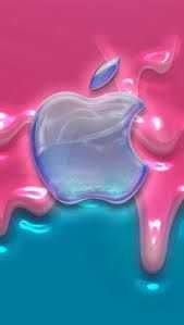 Dripping Pink And Blue Apple Logo Wallpaper For Chromebook Apple Wallpaper Apple Logo Wallpaper Iphone Apple Wallpaper Iphone
