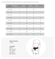 speedo size guide