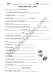 Science Review Grade 2 Worksheet Kids Worksheets Printables Science Science Worksheets