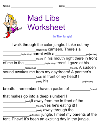 Automatically print the story onto two pages, the first page asking for the parts of speech, the second page will contain the story with fill in the blanks. Funniest Mad Libs