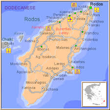 Tsambika Map Rhodes Greece Tsambika Information