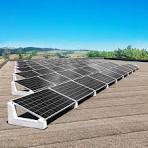 Structure for photovoltaic plants and ballast for solar ...