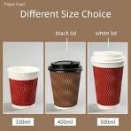 Hot Paper Coffee Cups Ripple | Bioleader® Biodegradable ...