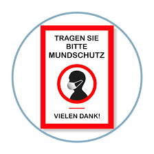 Diskussion um die maskenpflicht justizministerin lambrecht fordert von den ländern, die verhältnismäßigkeit der maskenpflicht zu prüfen. Poster Aufkleber Tragen Sie Bitte Mundschutz Image Printing Berlin