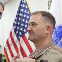 Maj. Robert Bourne, 184th Sustainment Command, is awarded