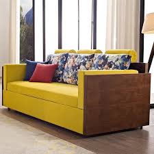 Perfect for anyone when spending the night, a sofa bed will be in great use. Modern Folding Wood Bunk Bed Sleeper Sofa Yellow Upholstered Convertible Sofa Bed Pillows Included
