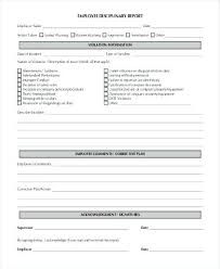 Employee Warning Notice Form Write Up Template Reprimand ...