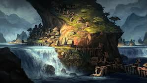 Presented in a wide spectrum of digital media. Hd Wallpaper Art Artwork Fantasy Landscape Nature Scenery Wallpaper Flare