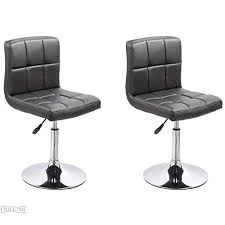 Dining Chair Set Of 2 Black Kitchen Chair Modern Design Height Adjustable With Backrest Faux Leat Swivel Dining Chairs Black Kitchen Chairs Chair Design Modern