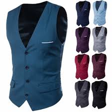 Costume mariage homme le choix du costume de mariage pour homme paraît facile, mais il faut prendre quelques paramètres en compte. Homme Coupe Slim Affaires Blouson Sans Manche Veste Blazer Gilet Mariage Haut Eur 18 90 Picclick Fr