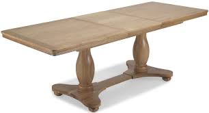 The biggest advantage of a pedestal table is the seating gained because there are no legs on the corners. Georgina Natural Oak Double Pedestal Extending Dining Table Cfs Furniture Uk