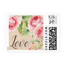 Love Watercolor Romantic Roses Wedding Stamps Zazzle Com Wedding Stamp Wedding Postage Stamps Romantic Wedding Gifts