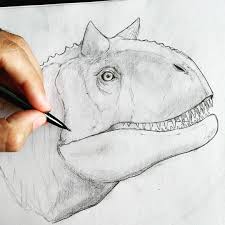 New Piece Carnotaurus Trex Jurassicworldfallenkingdom Jurassicpark Jurassic Rexy Tyrannosaurusr Dinosaur Drawing Dinosaur Sketch Velociraptor Drawing