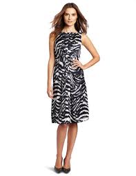 Jones New York Womens Burst Pleat Dress Dresses Tiger Print Dress Party Dress