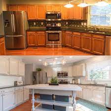 Before And After Kitchen Refinishing The Cost Effective Alternative To Replacing Your Cabin Refinishing Cabinets Cabinets And Countertops Kitchen Refinishing