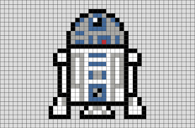 Star Wars R2 D2 Pixel Art Pixel Art Templates Star Wars Embroidery Pixel Art Pattern