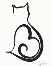 Image Result For Simple Cat Tattoo Cat Tattoo Simple Cat Tattoo Designs Silhouette Tattoos