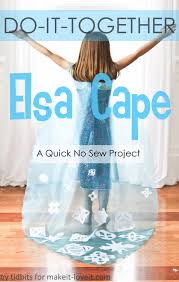 No Sew Elsa Cape From Frozen A Do It Together Project If your fabric is likely to fray, you will need to hem the sides and the bottom of the cape. makeit loveit