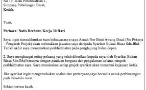 Contoh Surat Perletakan Jawatan Notis Sebulan Kerajaan Kumpulan Contoh Surat Dan Soal Terlengkap Cuitan Dokter