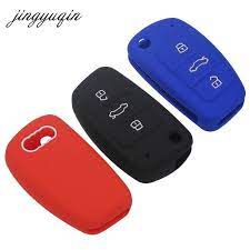 Jingyuqin Silicone Flip Car Key Case Skin For Audi A1 A3 A4 Cabriole A6 Tt Allroad Q3 Q7 R8 S6 Sq5 Rs4 Remote Fob Cover Protect Key Case Cabriole Fobs