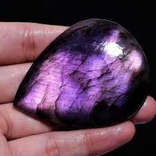Extra Rare 212 90 Carat Very Huge Size Purple Labradorite Gemstone Cabochon Amazing Fire With Purple Flash 4 Crystals Purple Labradorite Minerals And Gemstones