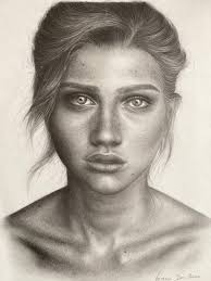 Portrait Femme Graphite, Drawing by Vanessa Ben Amor