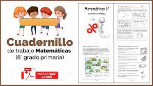 Cuadernillos de matemática para primaria. Cuadernillo De Trabajo Matematica 6 Grado Primaria