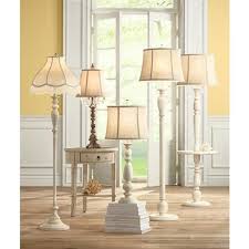 Cream Scallop Vintage Chic Antique White Floor Lamp With Fringe 17k14 Lamps Plus In 2020 White Floor Lamp Vintage Floor Lamp Shabby Chic Floor Lamp