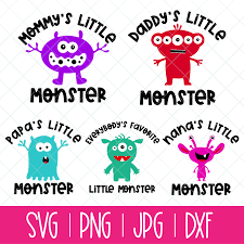 Download Little Monster Svg Bundle Mix And Match 5 Monsters With Family Member Names