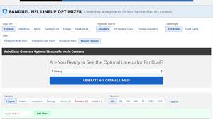 Rotowire Nfl Lineup Optimizer Tutorial Helps With Draftkings Fanduel Yahoo And More Youtube