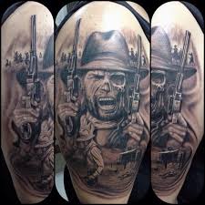 50 cowboy tattoos pictures, designs and ideas. 13 Cowboy Half Sleeve Tattoos