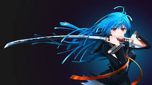 Sites to download anime (self.masteranime). Blue Haired Female Anime Character Katana Kisara Tendo Black Bullet Anime Girls A Anime Backgrounds Wallpapers Anime Wallpaper 1920x1080 Hd Anime Wallpapers