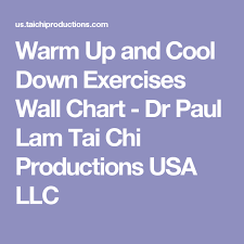 Warm Up And Cool Down Exercises Wall Chart Tai Chi Cool