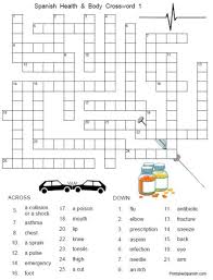 Puzzles are also great for improving your child's vocabulary … New Printable Spanish Freebie Of The Day Spanish Health And Body Crossword 1 From Printablespanish Com Spanish Worksheets Spanish How To Speak Spanish