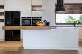 High Gloss Cabinets In A Modern Kitchen Modern Kitchen Gloss Cabinets Kitchen
