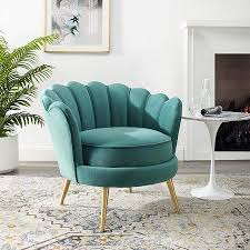 Modern Velvet Fabric Plush Accent Chair With Gold Legs Living Room Armchair Luxury Velvet Upholstered Accent Chair With Padded Cushion Mid Century Side Chairs Accent Arm Chairs Upholstered Accent Chairs Arm
