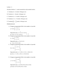 Nilai mutlak dalam analisis real, definisi nilai mutlakfull description. Latihan 1 1