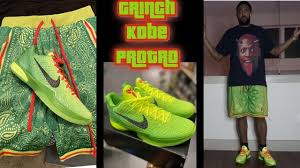 Twitter user @soleheatonfeet shared an image of the nike kobe 6 protro in the green apple/volt/crimson/black colorway today, which was dubbed grinch when it made its debut on the feet of the los angeles lakers legend a decade ago. Nike Kobe 6 Grinch Review On Foot Style W Collect Select Shorts Youtube